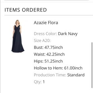 Azazie Flora Dark Navy Bridesmaids Dress